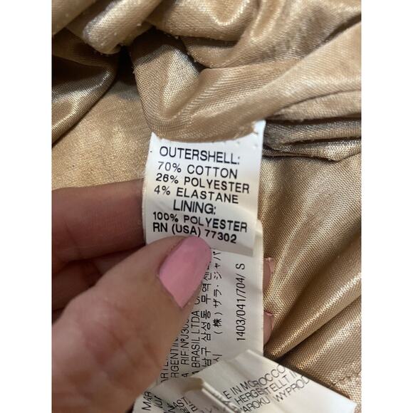 Zara Womans Dress Size Small Camel Fit Flare Sleeveless‎ Tan Dress (f) - Picture 6 of 6